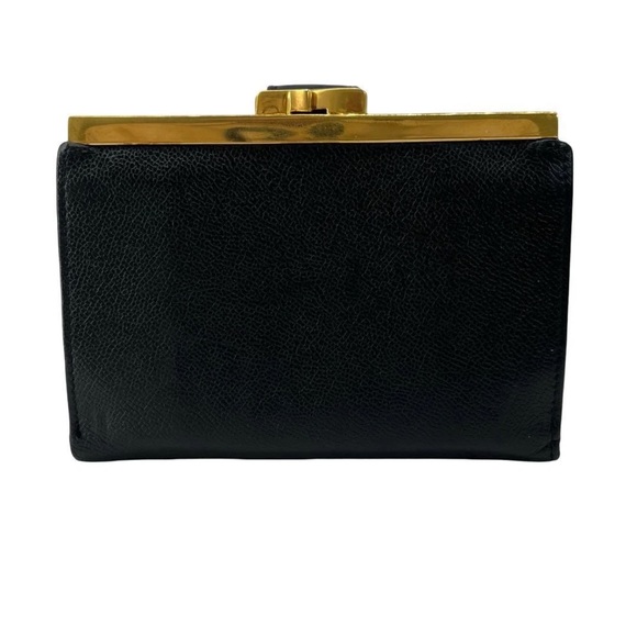 Yves Saint Laurent Black Wallet with Gold Accent - Picture 3 of 13